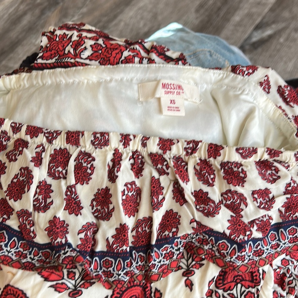 Massimo paisley print Boho Strapless Dress vintage